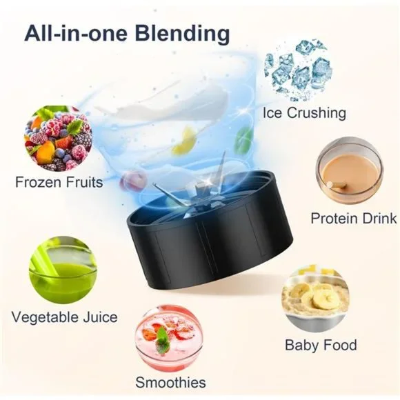900W KOIOS Smoothie Blender, Personal Blender 22 oz Portable Blender Bottles